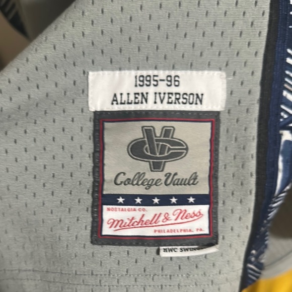 Mitchell & Ness Gray and Navy Hoyas Jersey - Picture 4 of 4